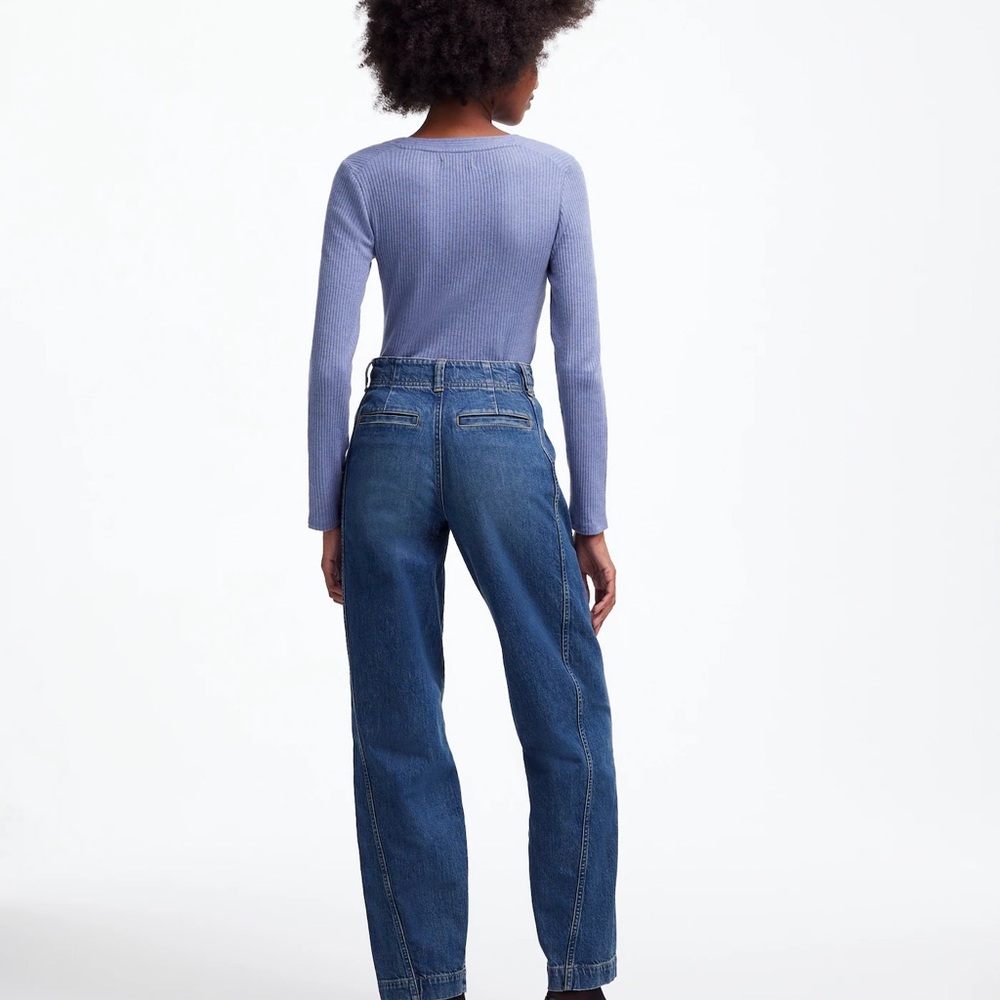 NWT Madewell TAPERED DENIM TROUSERS IN CONCHO WASH, size 26 - Picture 5 of 10